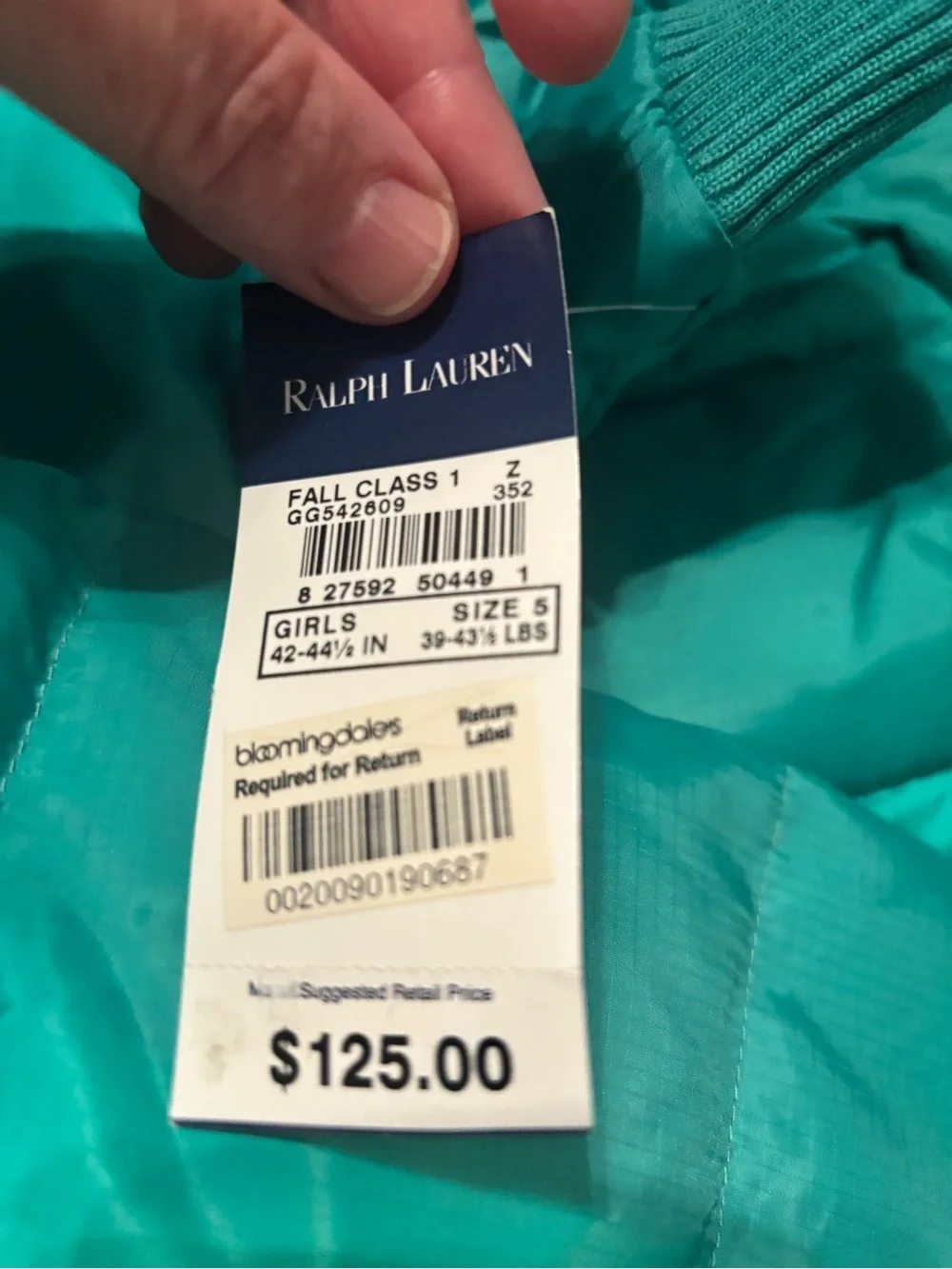 Ralph Lauren warm insulated